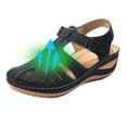 thumbnail image 1 of AXXD Orthopedic Sandals for Women,Soft Leather Closed Toe Vintage Anti-Slip Sandals for High-quality For Women's Big&Tall Size 5.5, 1 of 5