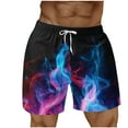 thumbnail image 1 of Summer Trendy Mens Beach Shorts Casual Big & Tall Swim Trunks with Pockets Swimming Workout Athletic Shorts Purple, 4XL, 1 of 5