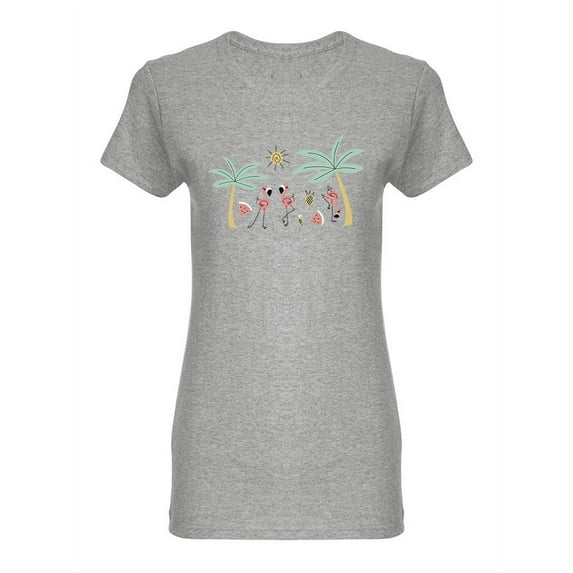 Summer Tropical Collection Shaped T-Shirt Women -Image by Shutterstock, Female Small