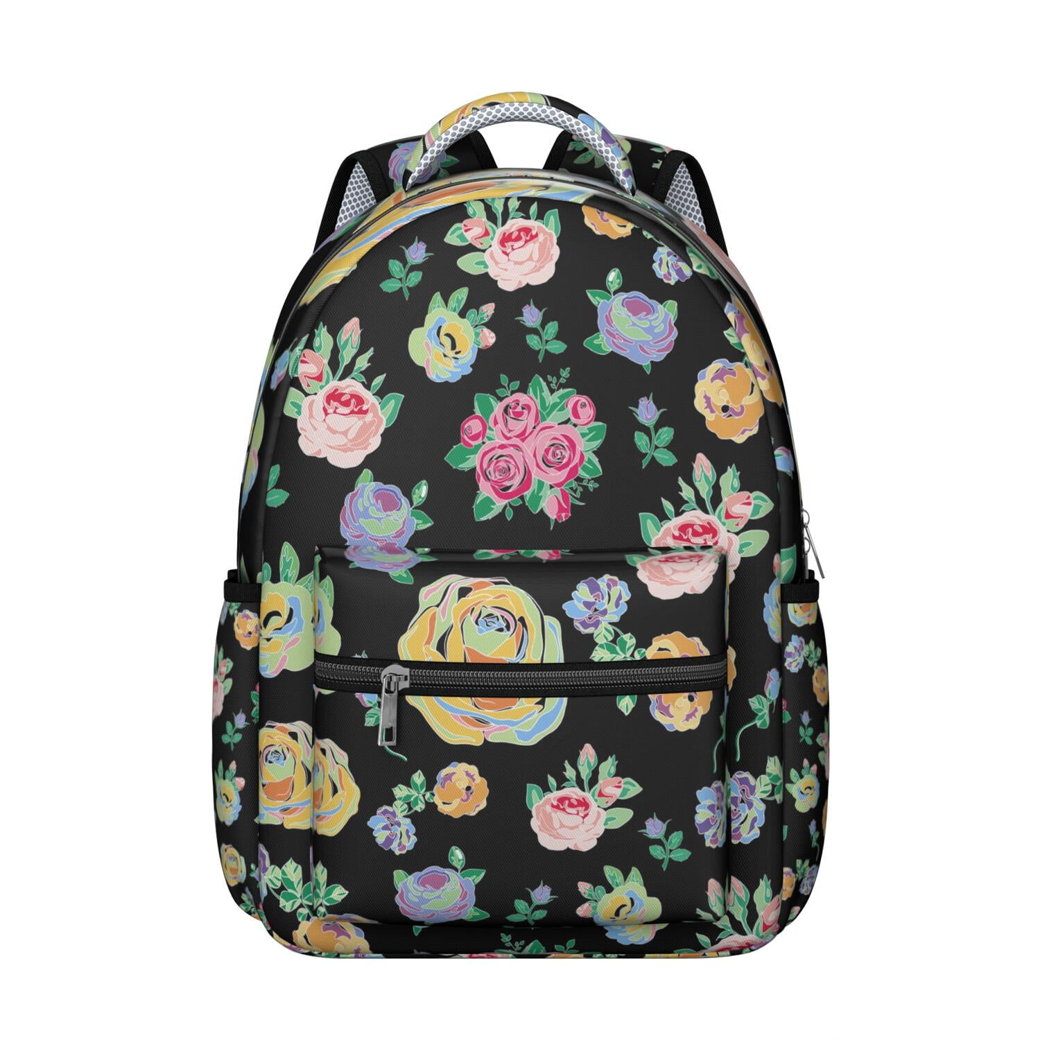 Botanical Garden Watercolor Floral Backpack - Stylish Breathable