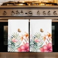 thumbnail image 1 of Summer Tropical Kitchen Towels Set of 4, Watercolor Palm Leaves Butterfly Flower Absorbent Dish Towels for Kitchen, Microfiber Hand Towel, Quick Drying Tea Towel for Cleaning Decorative Dishcloths, 1 of 7