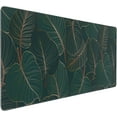 thumbnail image 1 of Summer Tropical Leaf Mouse Pad 35.4 X 15.7 Inch XXL Dark Green Leaf Print Full Desk Mousepad Extended Large Non-Slip Rubber Base Keyboard Mat with Stitched Edges for Gaming Office, 1 of 6