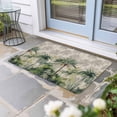 thumbnail image 1 of Summer Tropical Leaves Door Mat Indoor Outdoor, Green Palm Trees Botanical Non Slip Welcome Mat with Rubber Backing, Absorbent Fabric Front Door Mats Entryway Rug for Home Patio Entrance 20"x31.5", 1 of 8