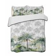 thumbnail image 1 of Summer Tropical Leaves Summer Quilt Set Full Size, Soft Microfiber Quilted Bedding Set with 2 Pillow Shams, Green Botanical Palm Trees Lightweight All Season Bedspread Coverlet for Bedroom 78"x90", 1 of 6