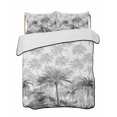 thumbnail image 1 of Summer Tropical Leaves Summer Quilt Set Twin Size, Soft Microfiber Quilted Bedding Set with 2 Pillow Shams, Gray Palm Trees Botanical Lightweight All Season Bedspread Coverlet for Bedroom 68"x86", 1 of 6