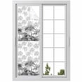 thumbnail image 1 of Summer Tropical Leaves Window Privacy Film, Gray Palm Trees Botanical Static Cling UV Sun Blocking Heat Control Window Tint Day and Night, Non-Adhesive One Way Windows Privacy Cover 17.7''x78.7'', 1 of 7