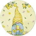 thumbnail image 1 of Summer Tropical Lemon Gnome, Elastic Fitted Edged Round Tablecloth Fade Resistant Anti-Shrink Table Cloth Washable Table Cover for Indoor or Outdoor and Anywhere You Wanna use it 60"X 60", 1 of 7