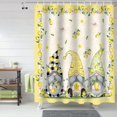thumbnail image 1 of Summer Tropical Lemon Shower Curtain, Cute Gnomes Shower Curtain Set with Hooks, Spring Summer Waterproof Fabric Shower Curtains for Bathroom Decor, 72x72 Inch Bath Curtain, 1 of 5