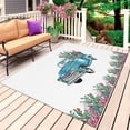 thumbnail image 1 of Summer Tropical Plants Outdoor Rug 6x9 Ft, Non Slip Washable Area Rug, Turquoise Truck Cactus Flowers Patio Rugs Carpet Runner, Large Floor Mat for Indoor/Outdoor Deck Porch Camping, 1 of 8