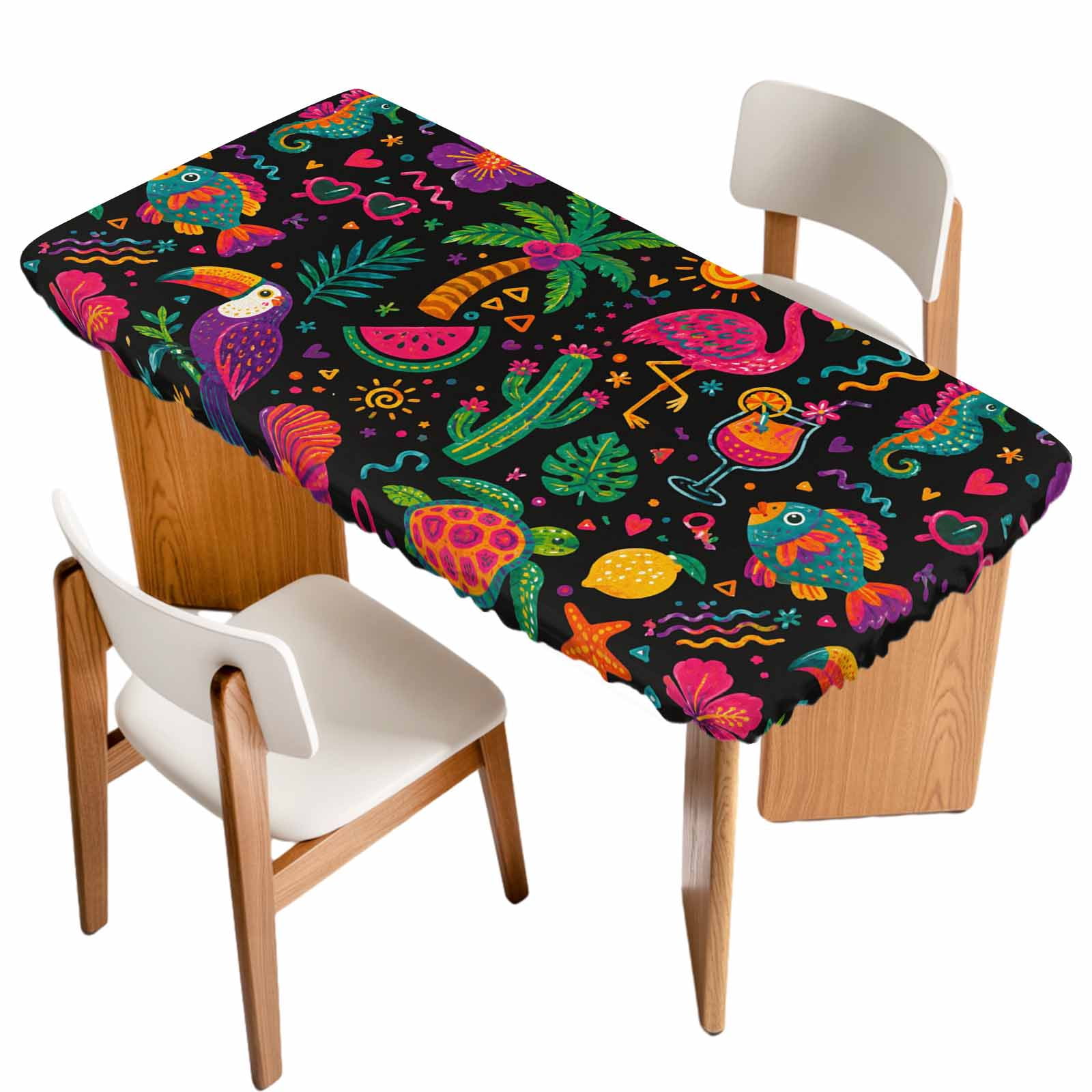 Summer Tropical Plants Table Cloths for 3 Foot Rectangle Tables ...
