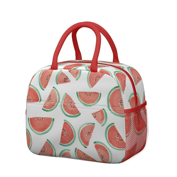 Summer Tropical Watermelon Insulated Cooler Backpack, Leakproof Lunch Bag with Refreshing Fruit Print, Perfect for Picnics, Hiking, Camping, and Travel