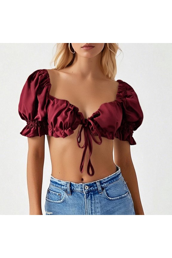 Summer Tube Tops For Casual And Party Wear Featuring Stylish Drawstring And Strap Design Perfectly Paired With Jeans For A Trendy Look Leather Tube Top Rib Bodysuit Display Tray Womens Bandeau And