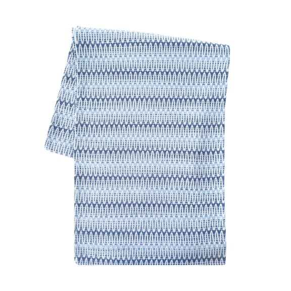 Summer Twist Blue Indoor Outdoor Table Runner