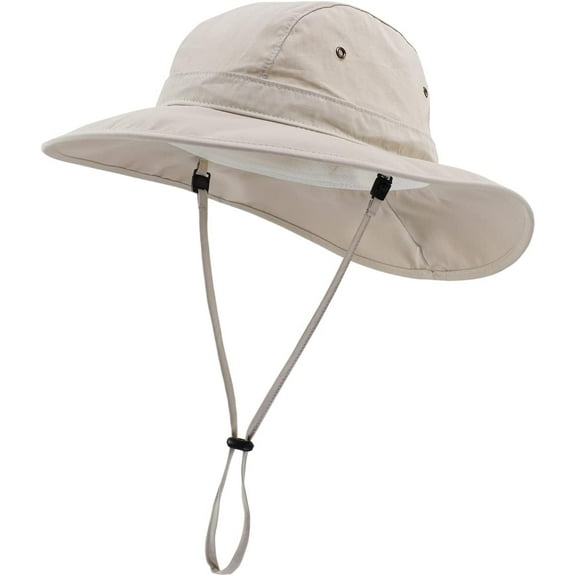 Summer UPF 50  Women's Bucket Sun Hat Wide Brim Fishing Hat Safari Hat