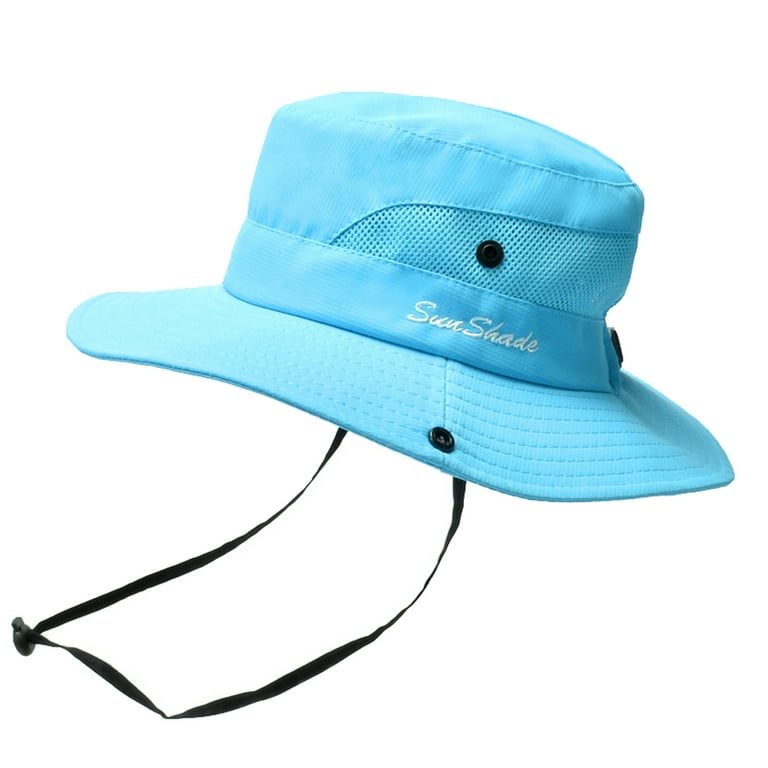 Summer UPF50+ Sun Visor Hats for Women Wide Brim Outdoor Foldable Fishing  Hat Breathable Hiking Fishing Beach Sun Cap with Neck Flap