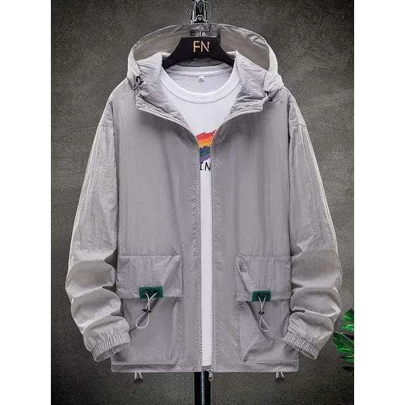 Summer Ultra-Light Skin Coats Men Multi-Pockets Sun Protection UV Proof Jackets 8XL Plus Size Hooded Windbreaker Men Clothing