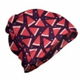 thumbnail image 1 of Summer Unisex Beanie, Fresh Watermelons Pattern, Hiking Outdoors, Dark Purple Dark Coral, by Ambesonne, 1 of 1