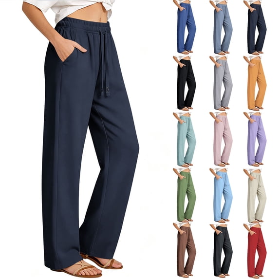 Summer Unisex Lightweight Casual Quick Dry Pants Loose Breathable Straight Leg High Speed Drying Waterproof Long Pants