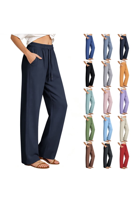 Summer Unisex Lightweight Casual Quick Dry Pants Loose Breathable Straight Leg High Speed Drying Waterproof Long Pants