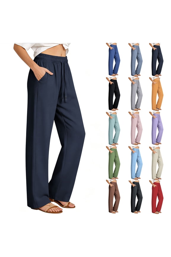 Summer Unisex Lightweight Casual Quick Dry Pants Loose Breathable Straight Leg High Speed Drying Waterproof Long Pants
