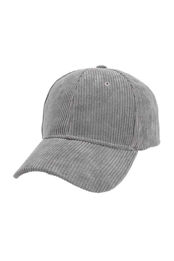 Summer Unisex Solid Color Baseball Cap with Corduroy Brim Lightweight Comfortable Fit for Men and Women