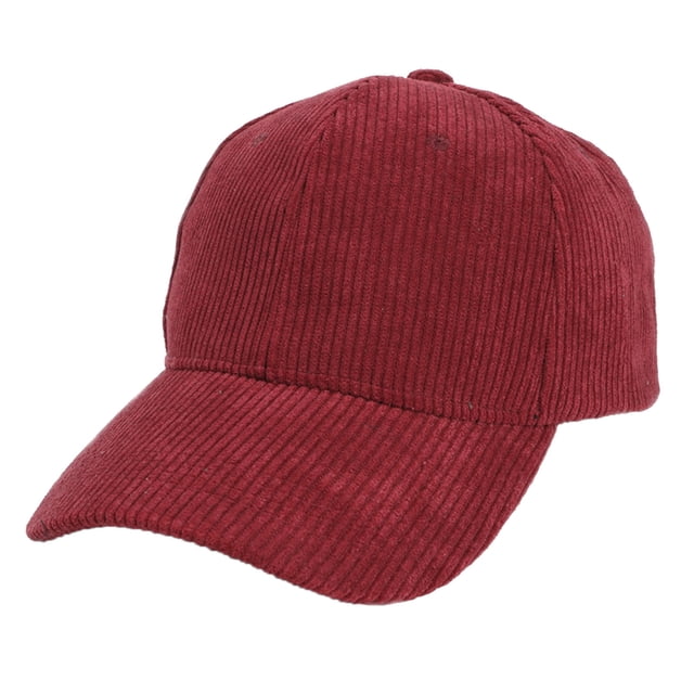 Summer Unisex Solid Color Baseball Cap with Corduroy Brim Lightweight Comfortable Fit for Men and Women