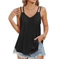 thumbnail image 1 of Summer V-neck Solid Color Sleeveless Casual Camisole For Women, 1 of 8
