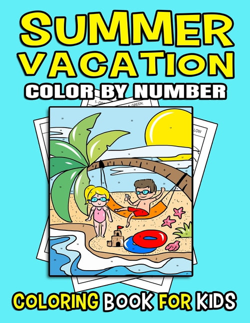 summer vacation pictures to color