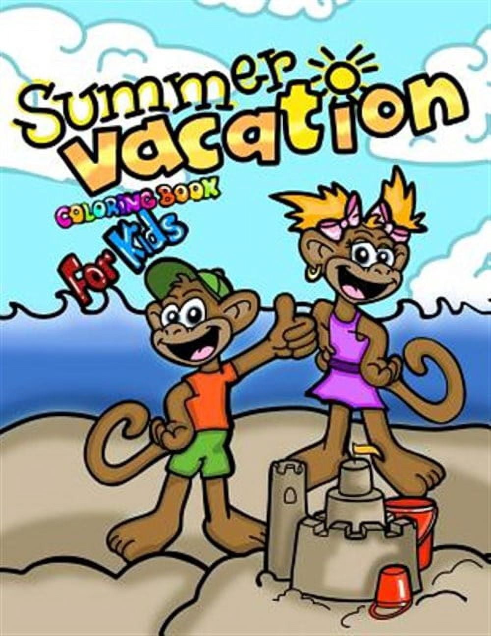 Summer Vacation Coloring Book for Kids : Coloring and Doodling Activity Book