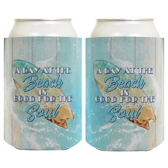 Summer Vacation Essentials A Day At The Beach Is Good For The Soul 2-Pack Can Drink Thermocoolers