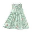 thumbnail image 1 of Summer Vacation Girls Dress Casual Leisure Princess Dresses Sleeveless Floral Printed Kids Cotton Beach Dress Child Dailywear, 1 of 5