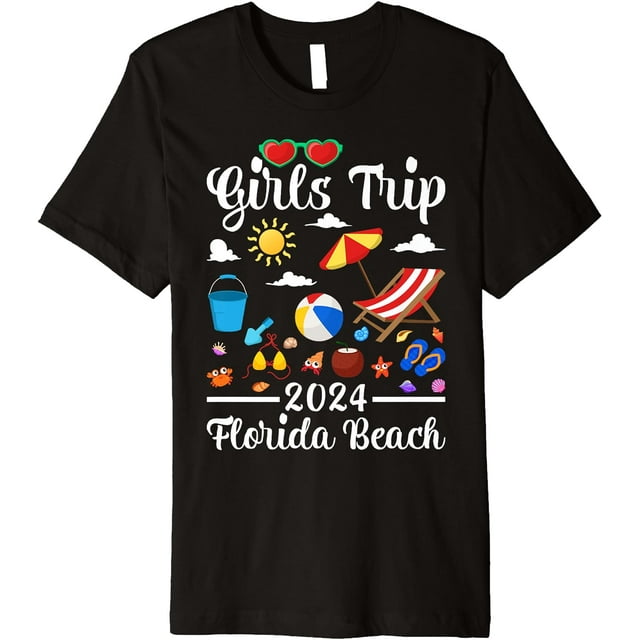 Summer Vacation Girls Trip 2024 Florida Beach Premium Cotton TShirt