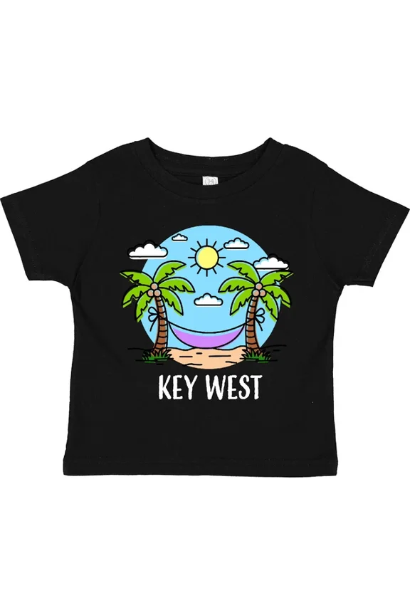 Summer Vacation In Key West Toddler T-Shirt Florida Spring Break Beach TODDLER SHORT SLEEVE TEE BELLA CANVAS 3001T