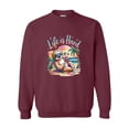 thumbnail image 1 of Summer Vacation Life Is Hard Funny Sarcastic Trip Quote Sweatshirt, for men & women, up to size 5XL, 1 of 3