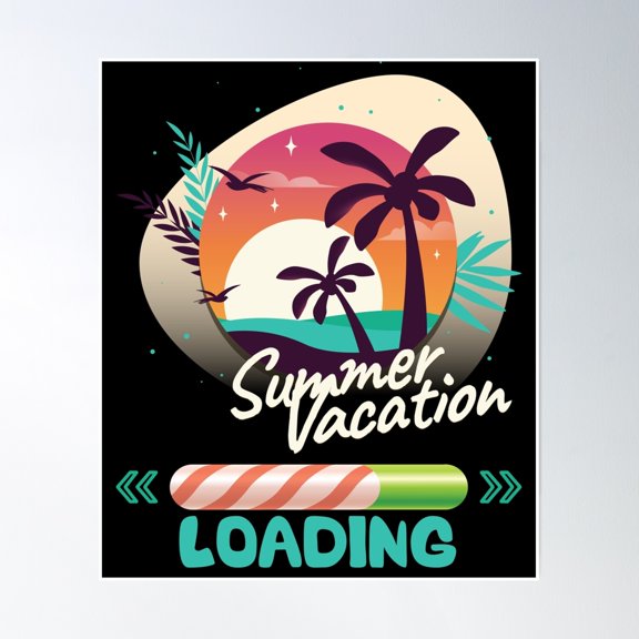 Summer Vacation Load Poster Wall Art, Modern Wall Decor, 8x12 UNFRAMED
