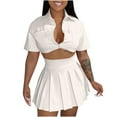 thumbnail image 1 of Summer Vacation Outfits for Women 2 Piece Outfits for Women Clothing Set Female V-Neck Sleeveless Tops Pants Sets Cargo Pant Style S_200 Women's Tracksuits White L, 1 of 5