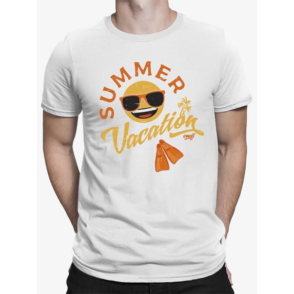 Summer Vacation - Retro Beach Emoji Travel Graphic Men's T-shirt
