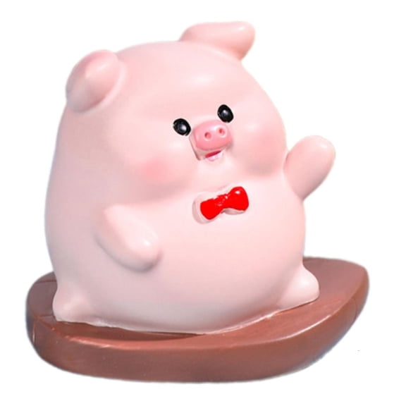 Summer Vacation Themed Pig Resins Figurine Desktop Decoration For Home Office