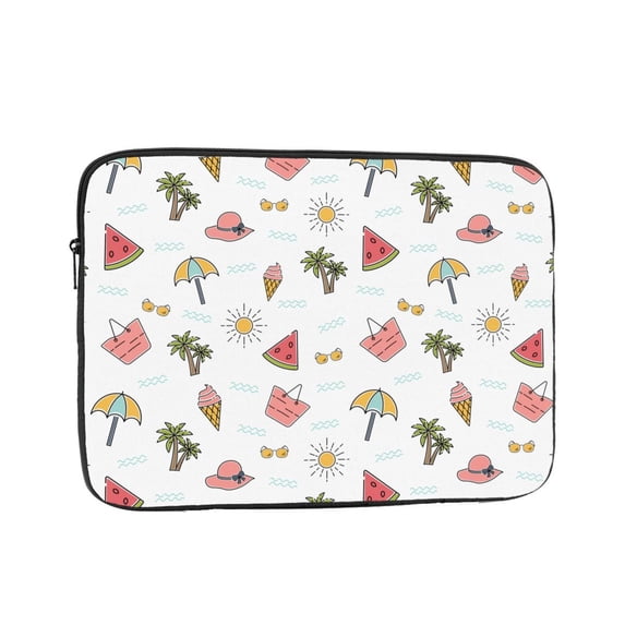 Summer Vacation Topic Portable Laptop Sleeve Compatible with MacBook Air Notebook Computer Case for Men Women College School Students