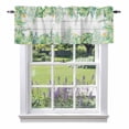 thumbnail image 1 of Summer Valance Curtain Green Gradient Palm Leaf Tropical Plants Wood Grain Window Valances Rod Pocket Short Curtains Window Treatments for Kitchen Bedroom Bathroom Laundry 42" x 12", 1 of 9