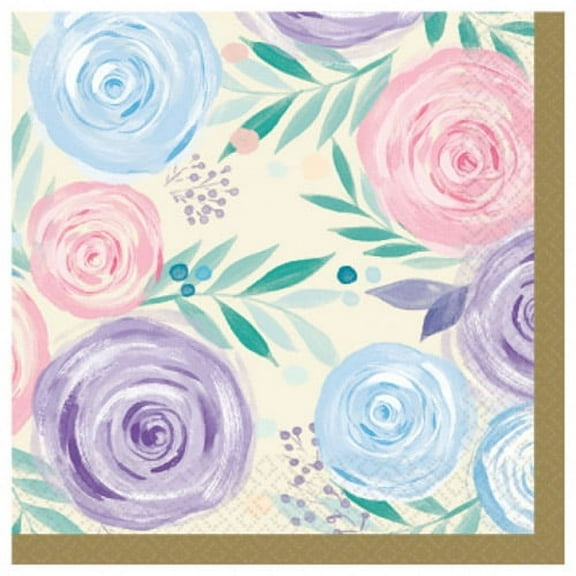 Summer 'Vanilla Garden' Lunch Napkins (16ct)