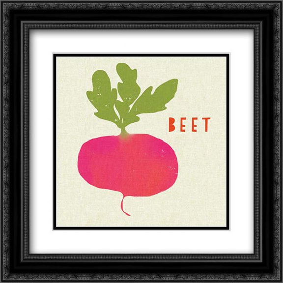Summer Vegetable I 2x Matted 20x20 Black Ornate Framed Art Print by Studio Mousseau