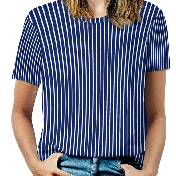 Summer Vertical Striped T-Shirts Yellow and Black Casual T Shirt Women ShortSleeve Modern Overd Tees Tops Birthday Gift