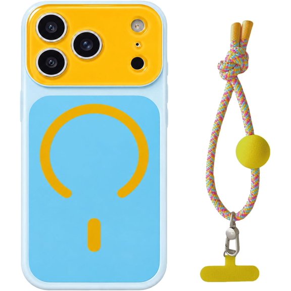 Summer Vibe Dopamine Contrast Color Magnetic Phone Case for iPhone 17/16/15/14 Pro Max, Contrast Candy Color Phone Case (F, for 15)