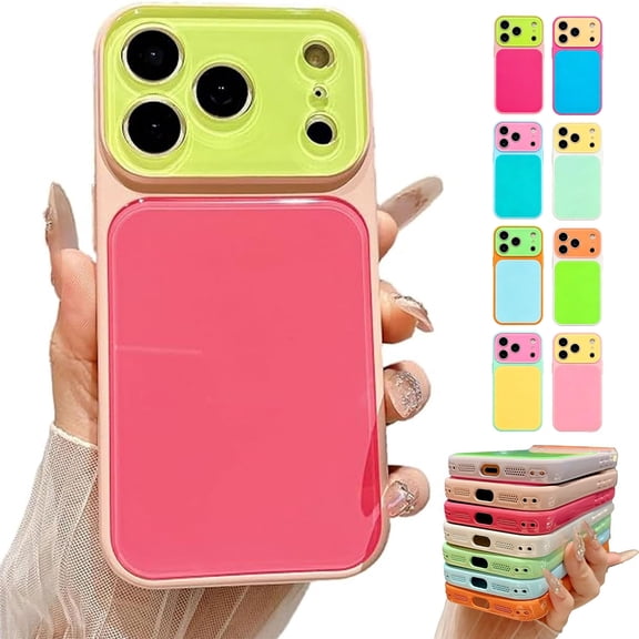 Summer Vibe Dopamine Contrast Color Phone Case, 2026 New Summer Dopamine Color Block Phone Case Compatible