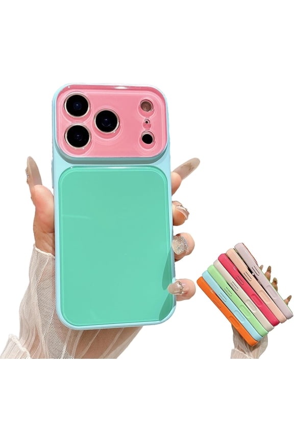Summer Vibe Dopamine Contrast Color Phone Case for iPhone 17/16/15/14 Pro Max, Contrast Color Protective Cover with Full Camera Protection (A,17)