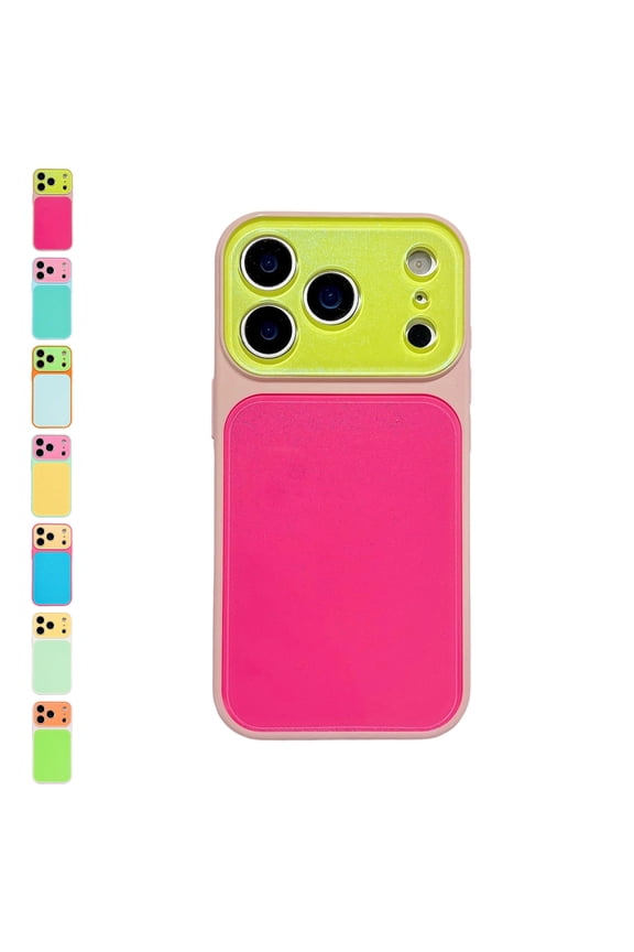 Summer Vibe Dopamine Contrast Color Phone Case for iPhone 17/16/15/14 Pro Max, Dopamine Color Block Phone Case