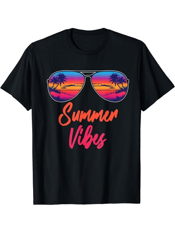 Summer Vibes A Hello Summer Vacation N Tie Dye T-Shirt Black Small