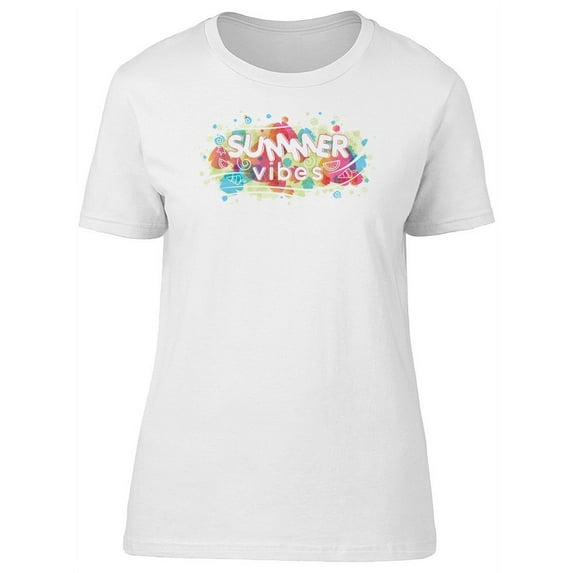Summer Vibes Artwork T-Shirt Women -Image by Shutterstock, Female x-Large