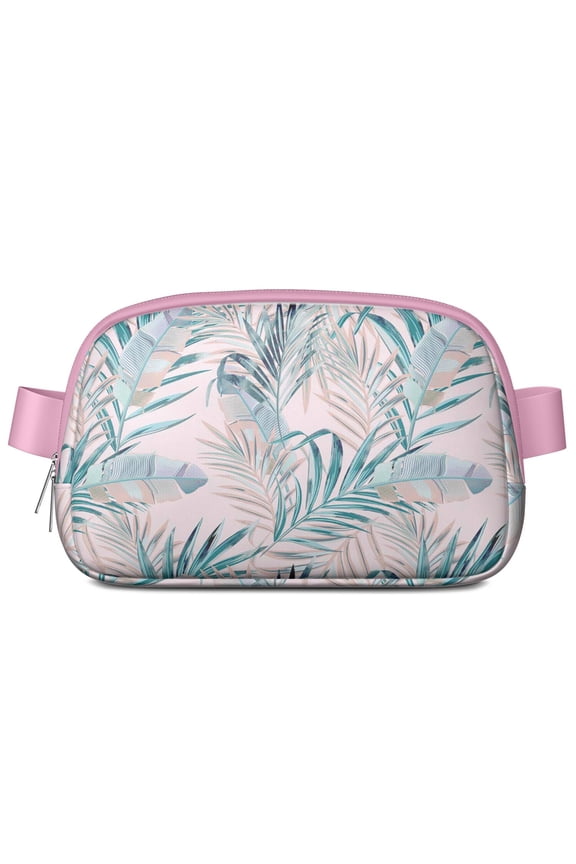 Summer Vibes Belt Bag – Tropical Floral Fanny Pack with Vibrant Botanical Print for Beach Days